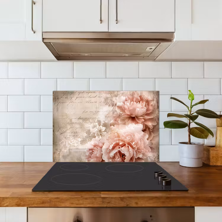 Spatscherm keuken - Bloemen - Rozen - Boek - Kunst — 6