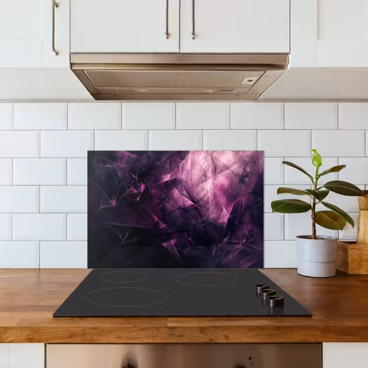 Spatscherm keuken - Paars - Licht - Zwart — 6