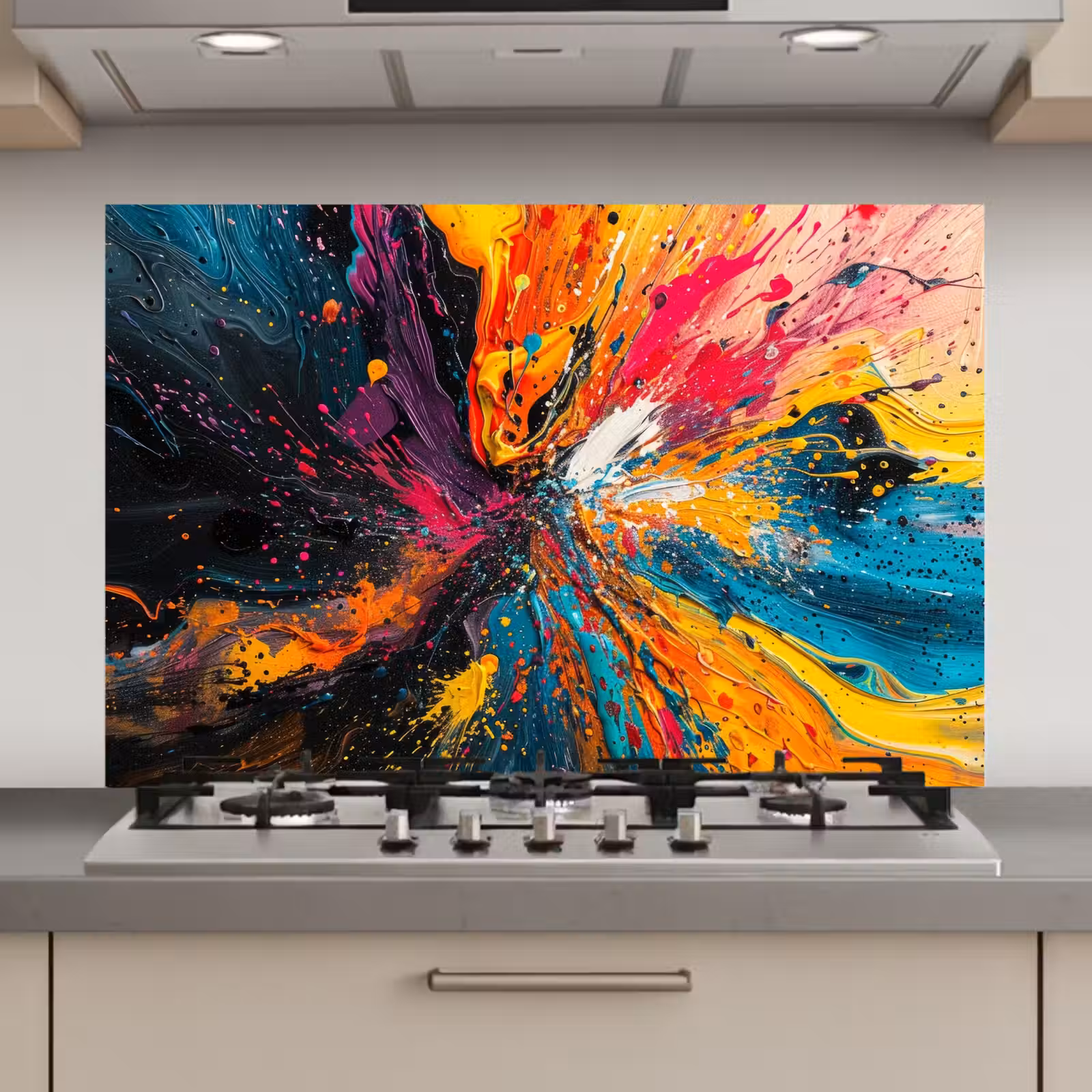 Spatscherm keuken - Kleuren - Verf - Patroon — 1