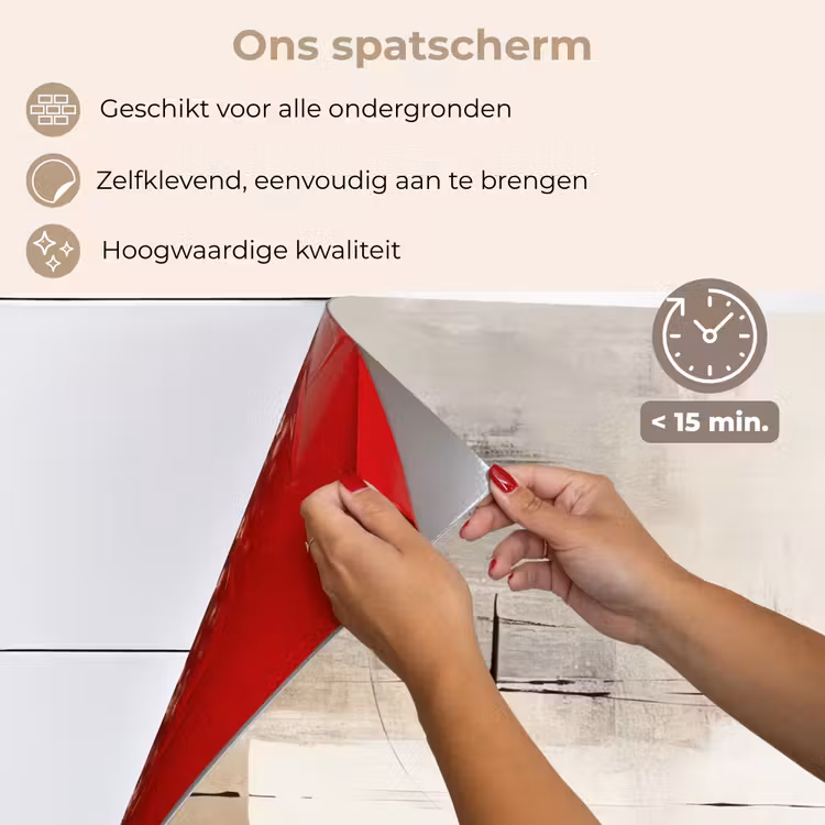 Spatscherm keuken - Abstract - Kunst - Grijs — 4