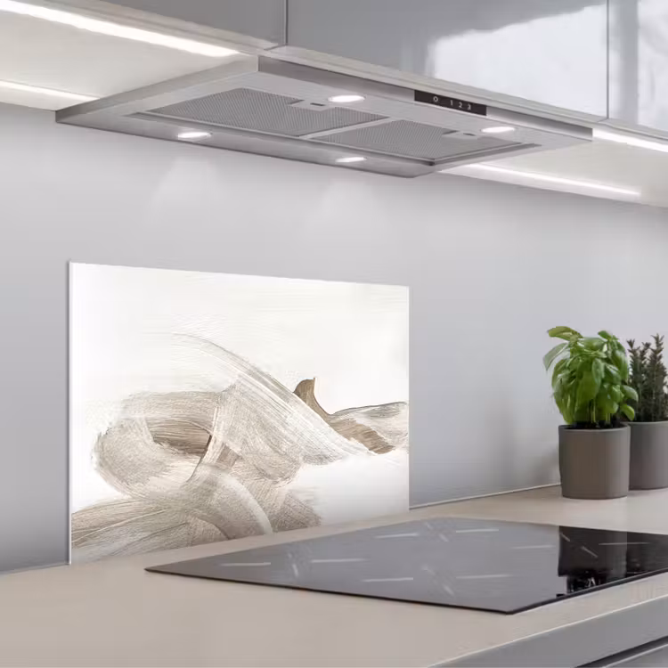Spatscherm keuken - Abstract - Moderne kunst - Beige — 5
