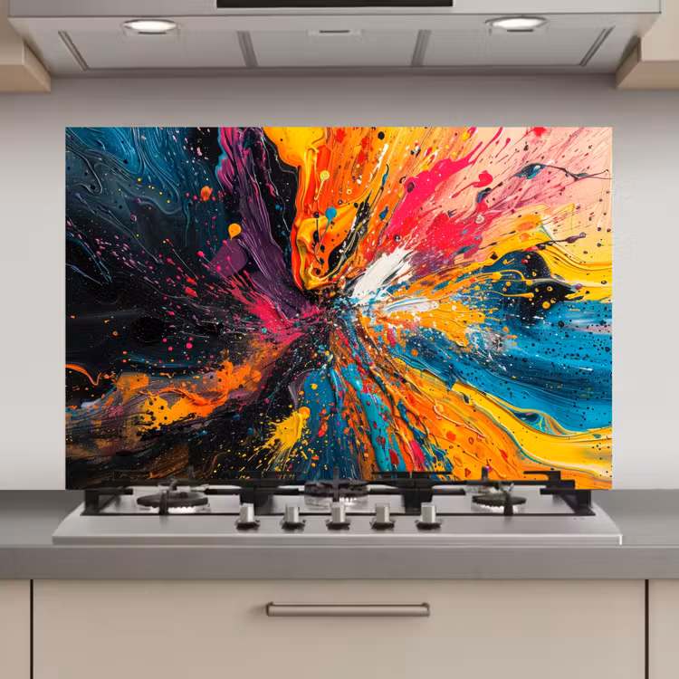 Spatscherm keuken - Kleuren - Verf - Patroon — 1