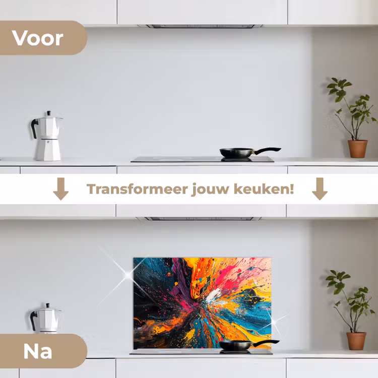 Spatscherm keuken - Kleuren - Verf - Patroon — 3