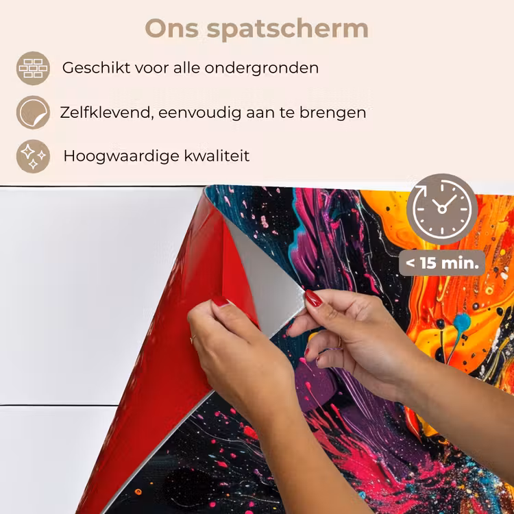 Spatscherm keuken - Kleuren - Verf - Patroon — 4