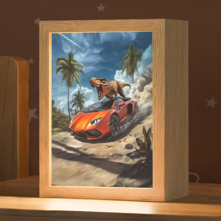 Nachtlampje - Sportauto - Rood - Dino — 1