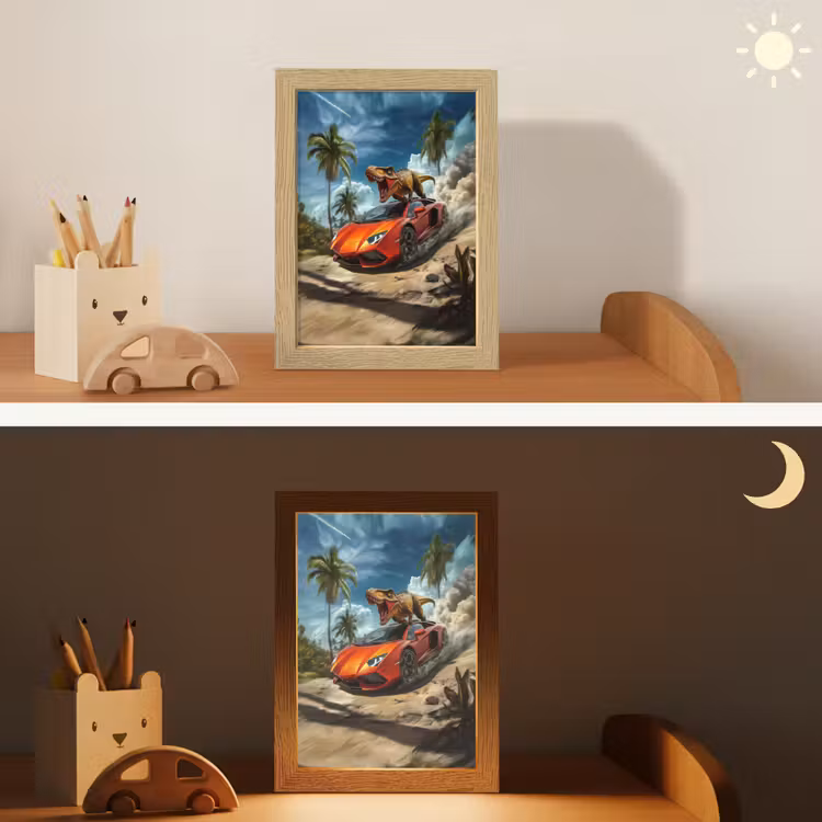 Nachtlampje - Sportauto - Rood - Dino — 5