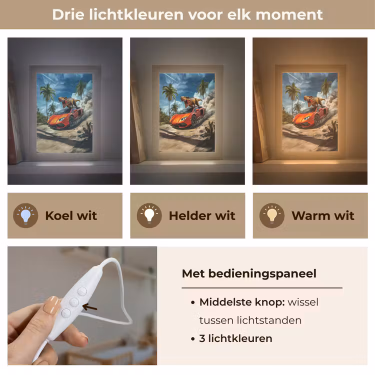Nachtlampje - Sportauto - Rood - Dino — 7