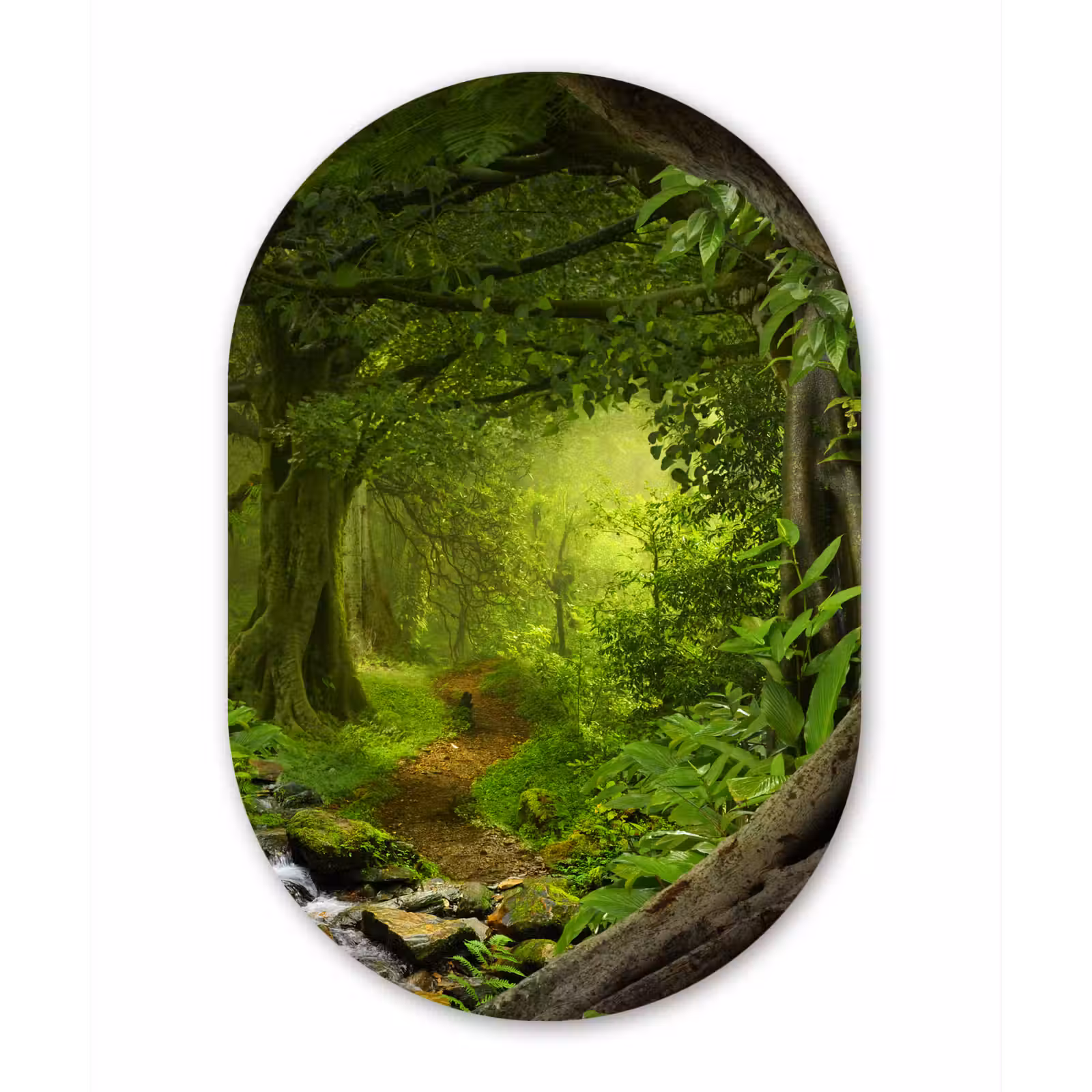 Muurovaal - Jungle - Groen - Natuur - Tropisch - Planten — 1