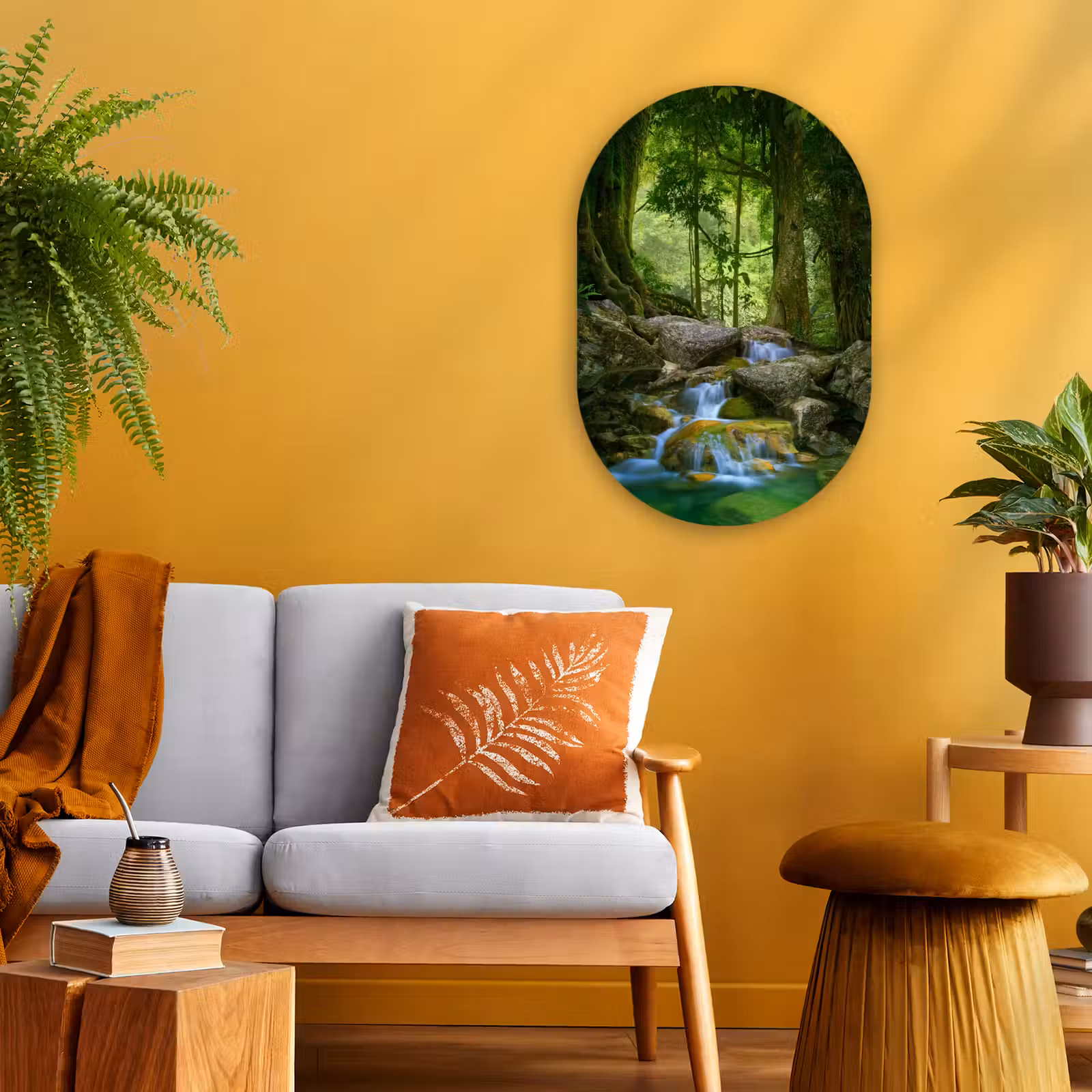 Muurovaal - Jungle - Stenen - Water - Natuur - Planten — 1