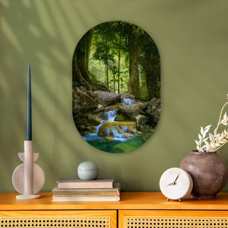 Muurovaal - Jungle - Stenen - Water - Natuur - Planten — 3