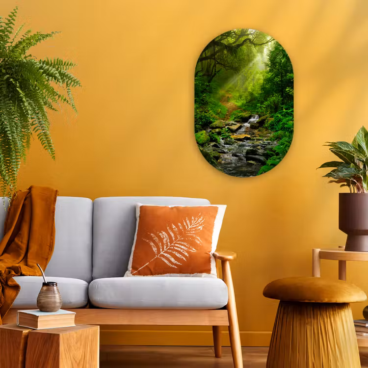 Muurovaal - Jungle - Water - Bladeren - Zon - Natuur — 2