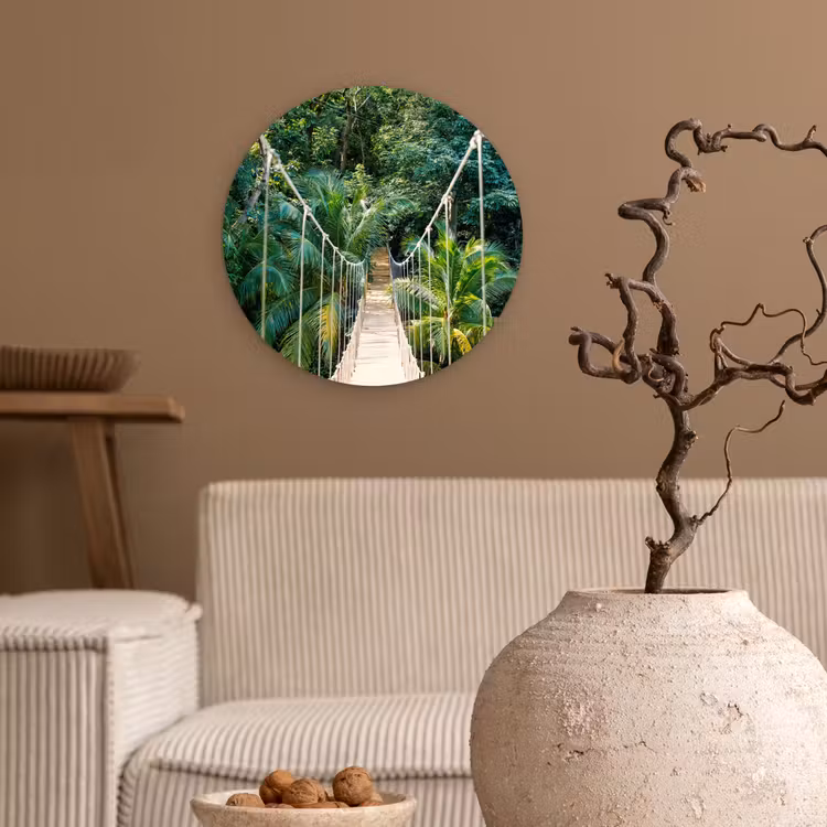 Muurcirkel - Jungle - Palmboom - Brug - Natuur - Planten — 2