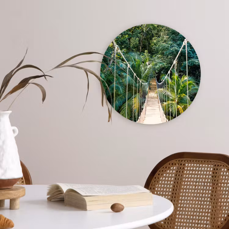 Muurcirkel - Jungle - Palmboom - Brug - Natuur - Planten — 4