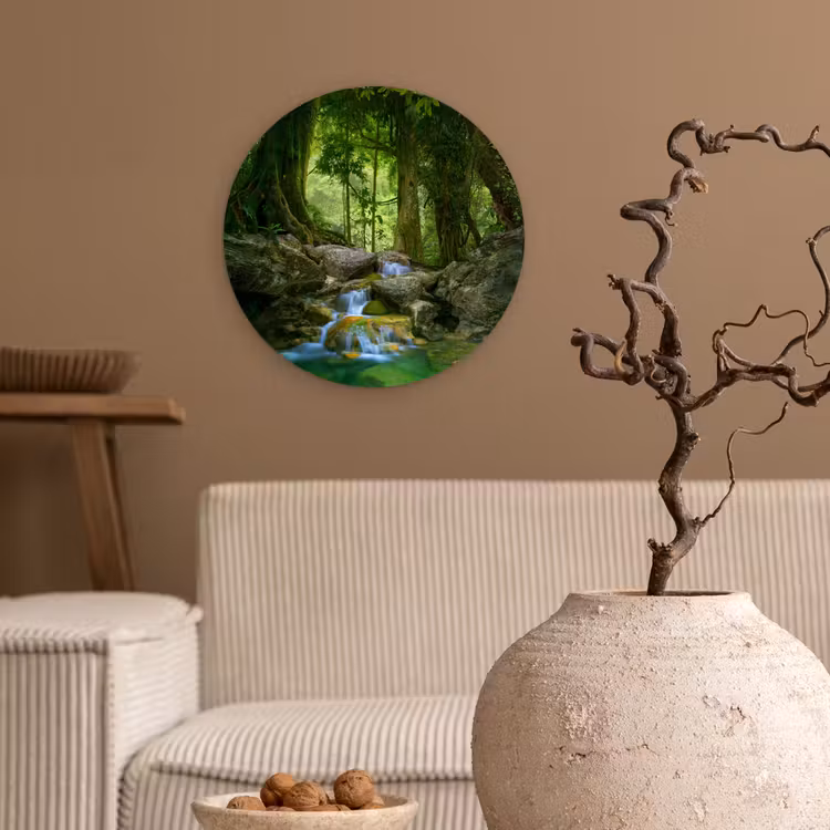 Muurcirkel - Jungle - Stenen - Water - Natuur - Planten — 2