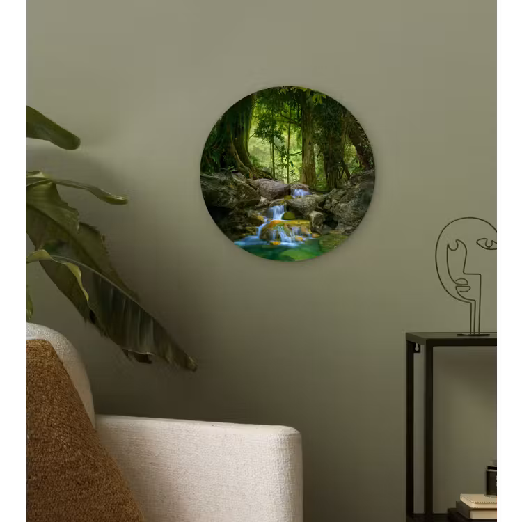 Muurcirkel - Jungle - Stenen - Water - Natuur - Planten — 3