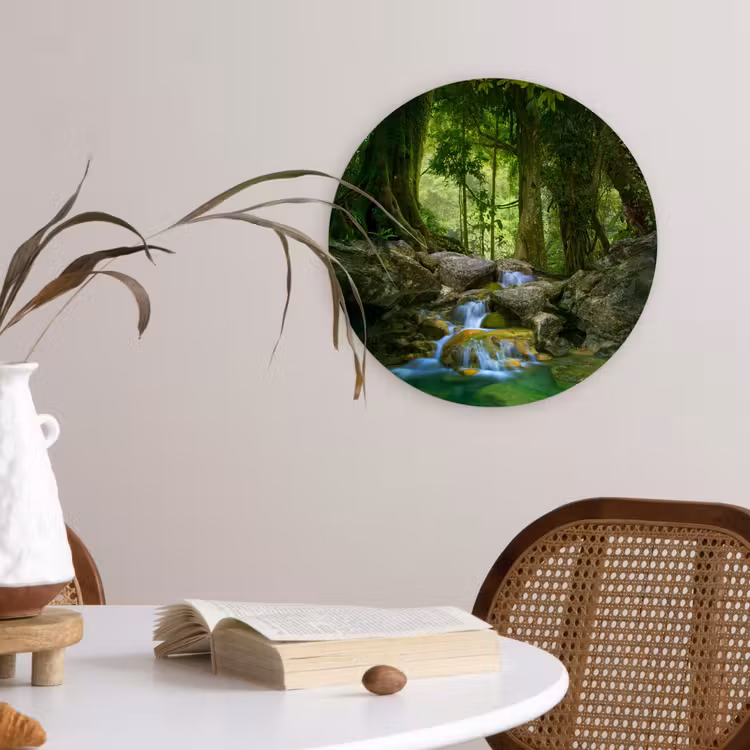 Muurcirkel - Jungle - Stenen - Water - Natuur - Planten — 4