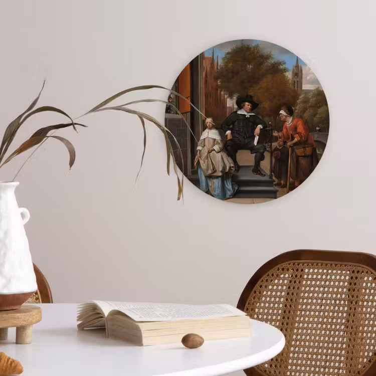 Muurcirkel - De burgemeester van Delft en zijn dochter - Schilderij van Jan Steen — 4