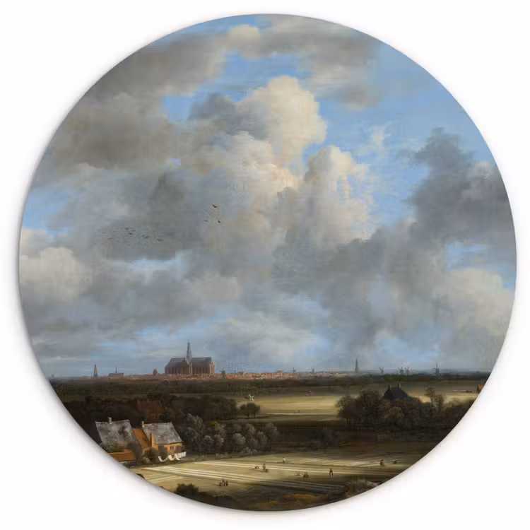 Muurcirkel - Gezicht op Haarlem met bleekvelden - Schilderij van Jacob van Ruisdael — 1