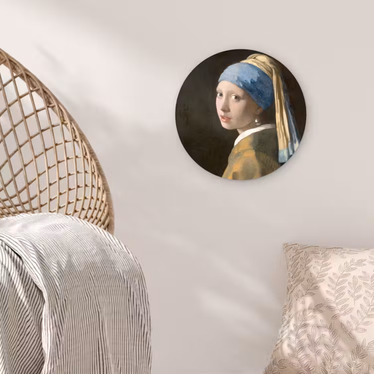 Muurcirkel - Meisje met de Parel - Schilderij van Johannes Vermeer — 5