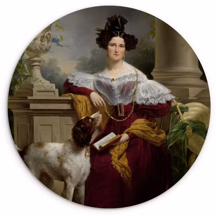 Muurcirkel - Portret van Alida Christina Assink - Schilderij van Jan Adam Kruseman — 1