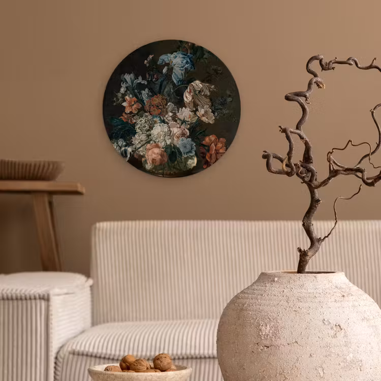 Muurcirkel - Stilleven met bloemen - Schilderij van Cornelia van der Mijn — 2