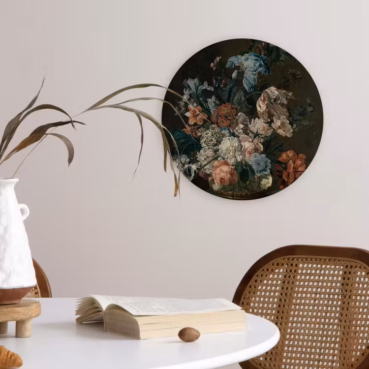 Muurcirkel - Stilleven met bloemen - Schilderij van Cornelia van der Mijn — 4