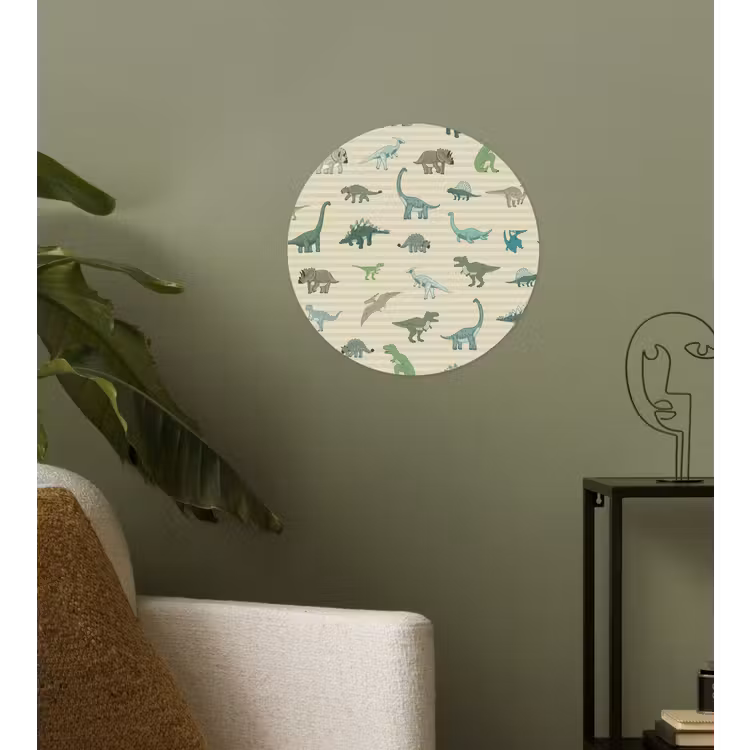 Behangcirkel - Dinosaurus - Bruin - Groen - Jongens - Meisjes - Kinderen — 3