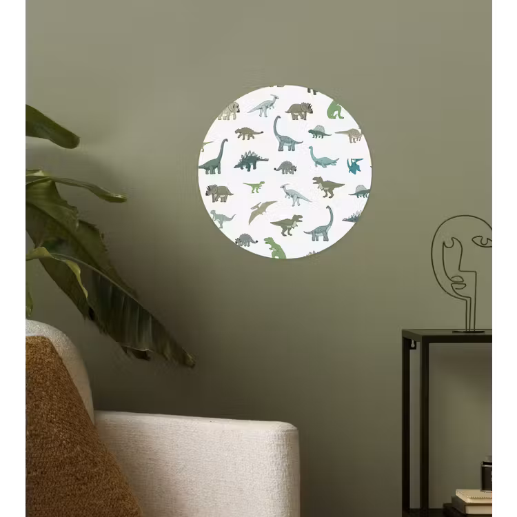 Behangcirkel - Dinosaurus - Groen - Jongens - Bruin - Kind - Patronen — 3