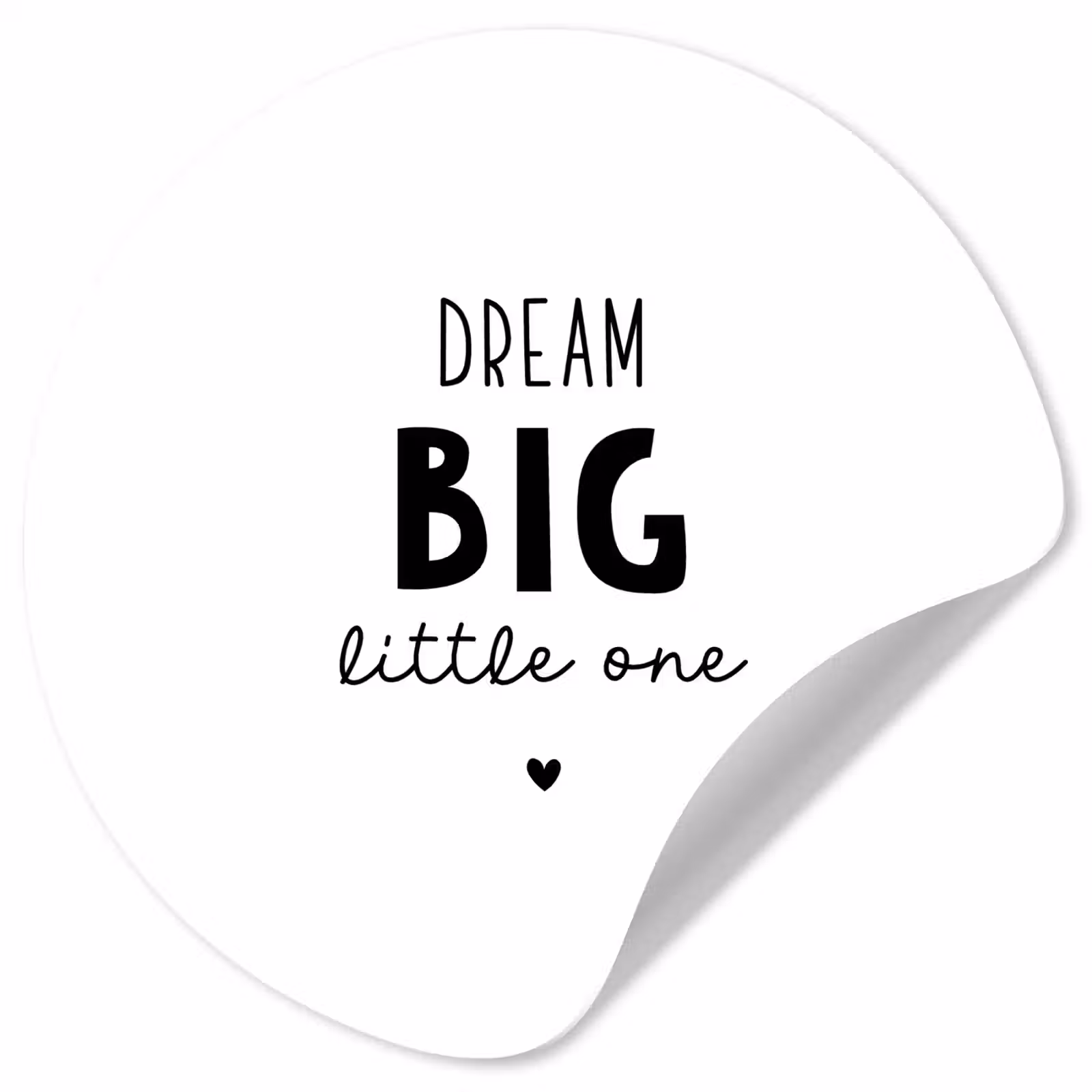 Behangcirkel - Quotes - Dream big little one - Spreuken - Baby - Dromen — 1