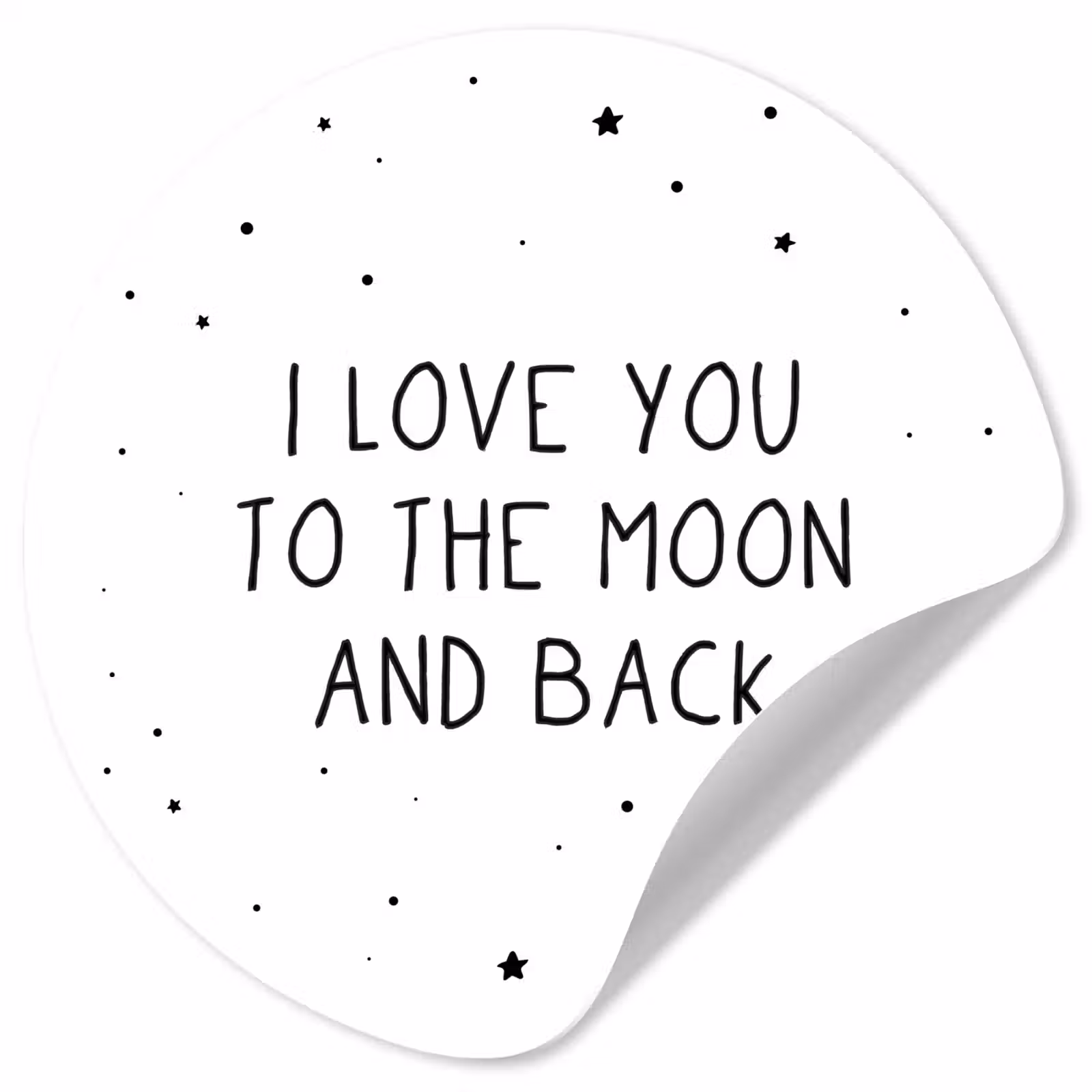 Behangcirkel - Quotes - I love you to the moon and back - Baby - Liefde - Spreuken — 1