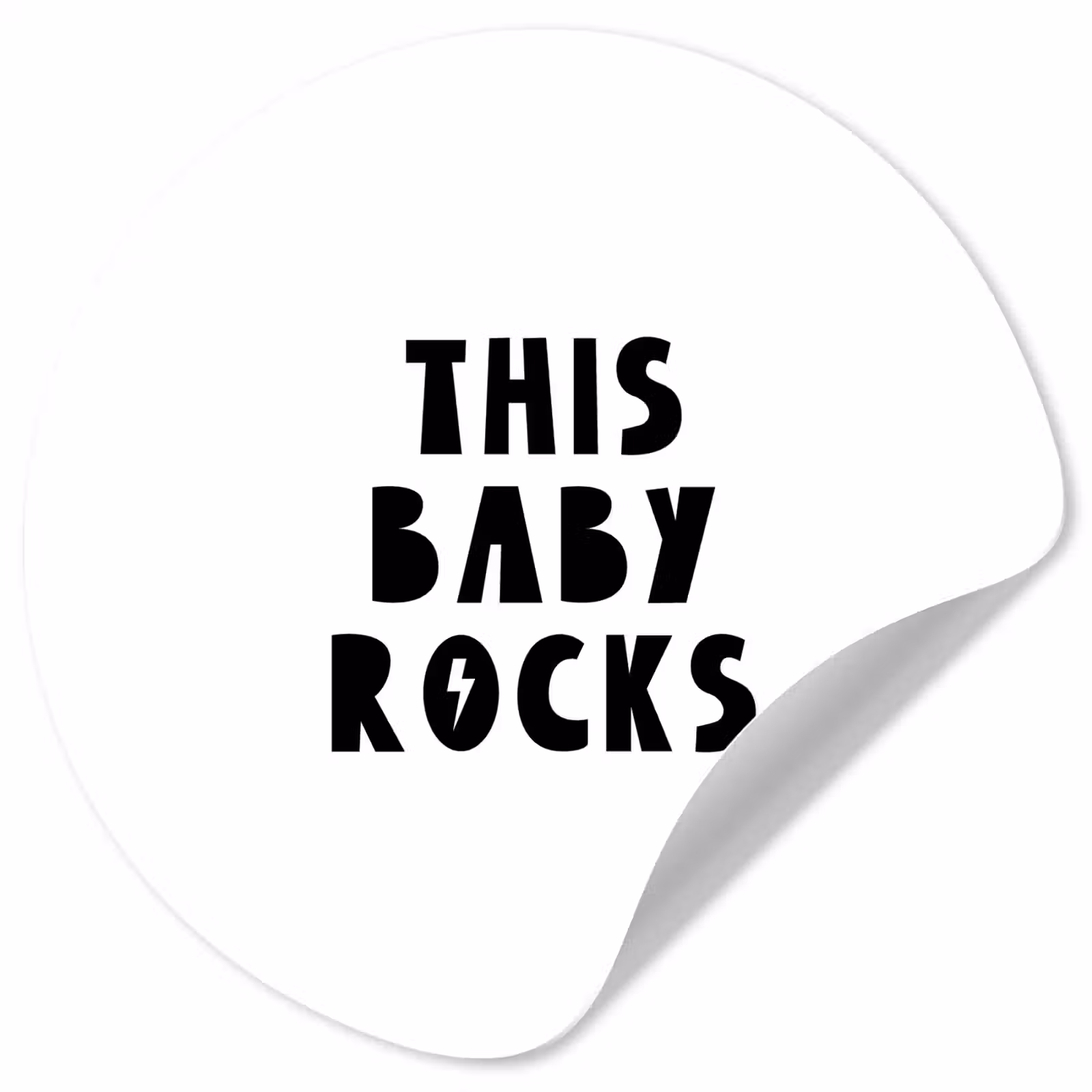 Behangcirkel - Quotes - This baby rocks - Baby - Kinderen - Spreuken — 1