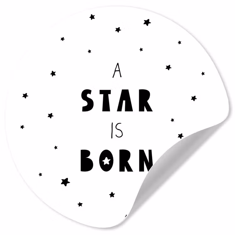 Behangcirkel - Quotes - A star is born - Baby - Kinderen - Spreuken — 1