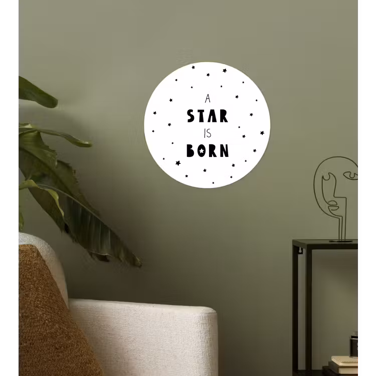 Behangcirkel - Quotes - A star is born - Baby - Kinderen - Spreuken — 3