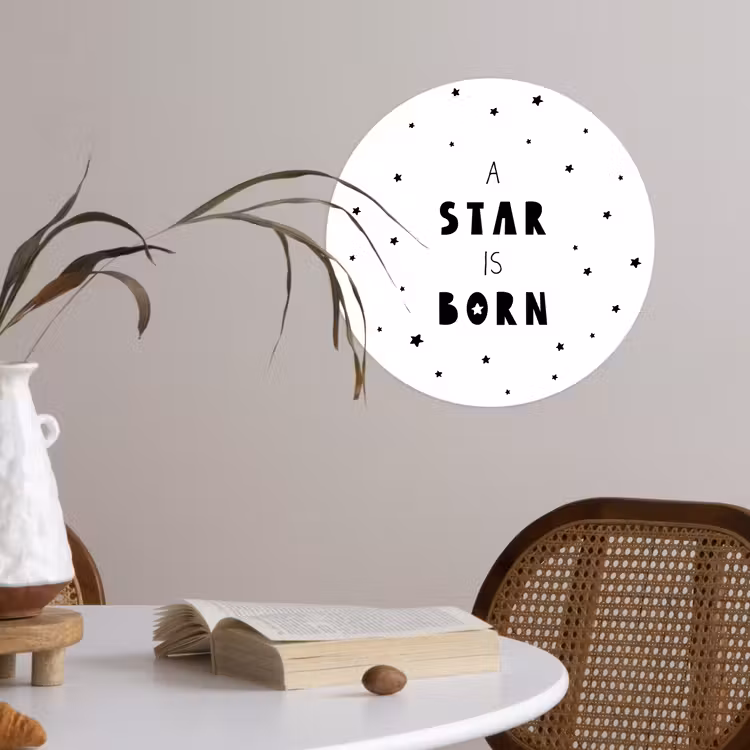 Behangcirkel - Quotes - A star is born - Baby - Kinderen - Spreuken — 4