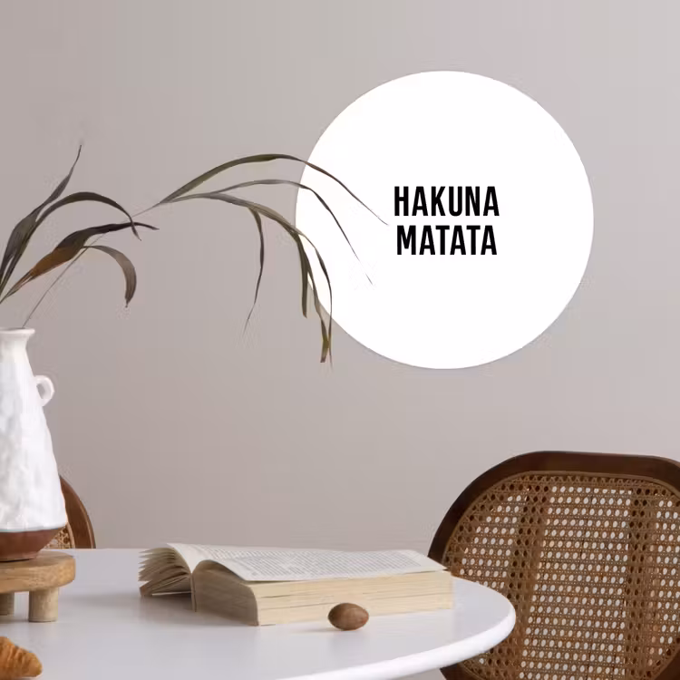 Behangcirkel - Quotes - Hakuna matata - Kinderen - Baby - Tekst — 4