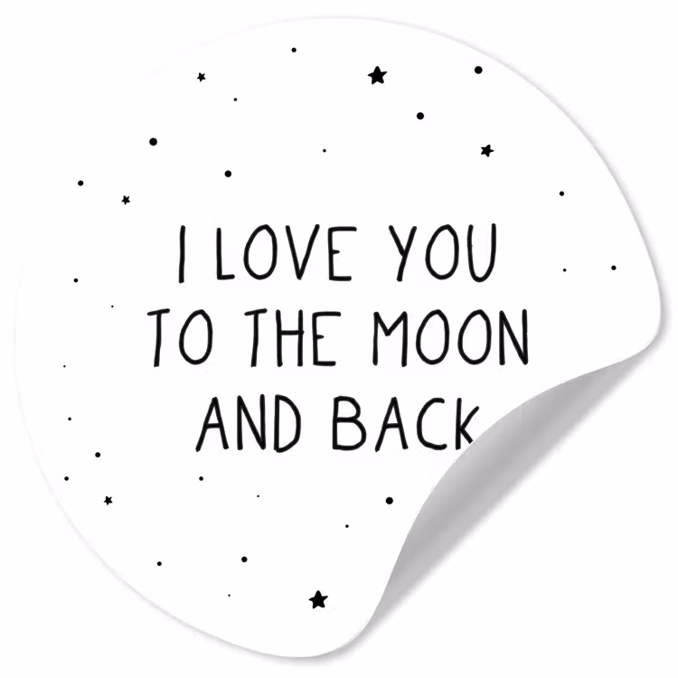 Behangcirkel - Quotes - I love you to the moon and back - Baby - Liefde - Spreuken — 1