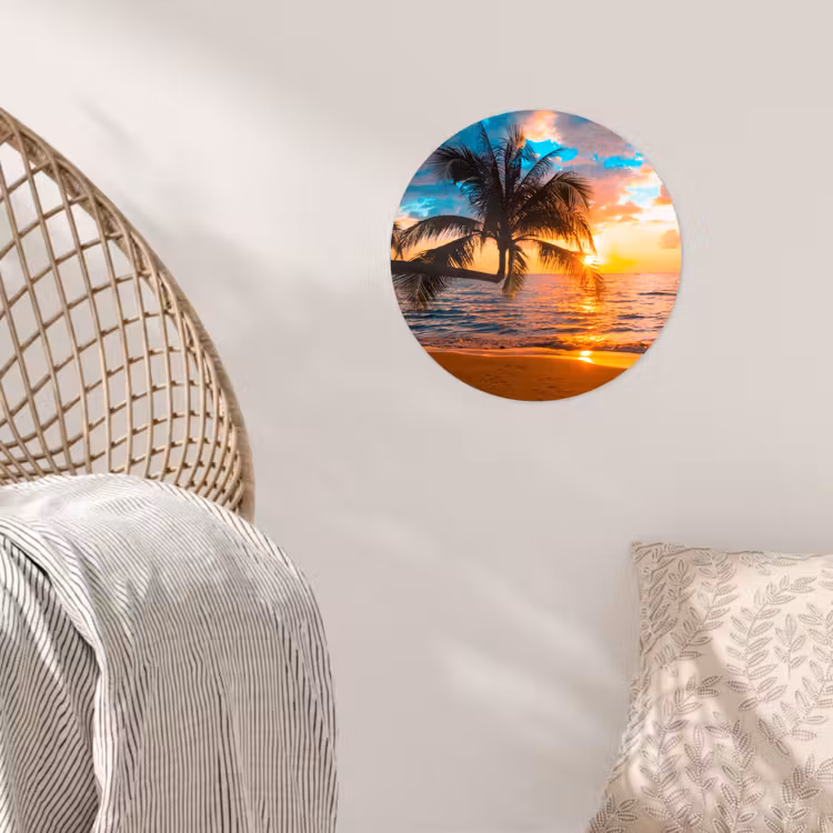 Behangcirkel - Palme - Sonnenuntergang - Horizont - Strand - Meer - Tropisch — 5
