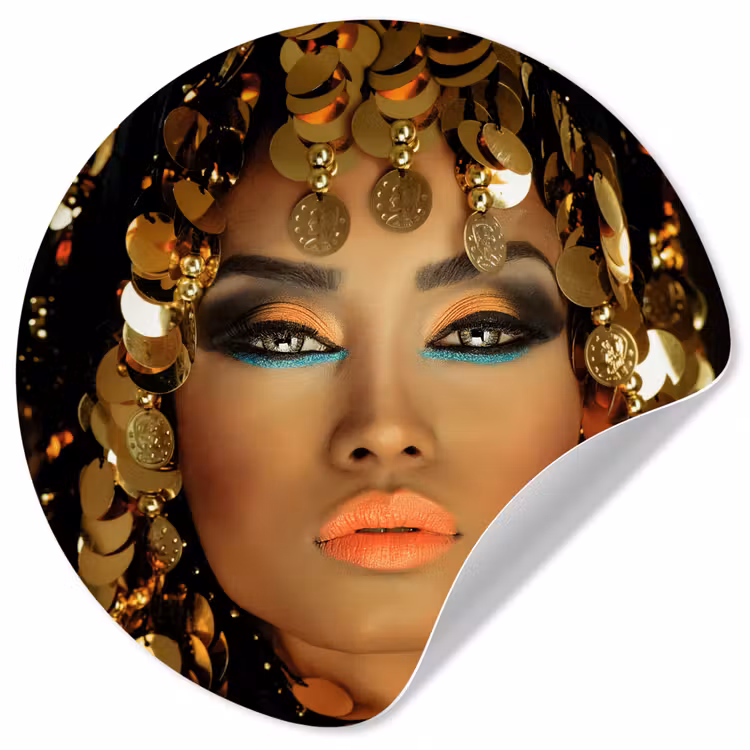 Behangcirkel - Vrouw - Cleopatra - Goud - Sieraden - Make up - Luxe — 1