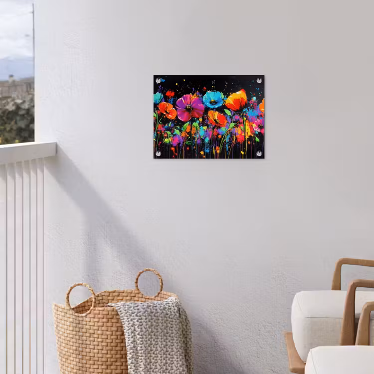Tuinposter - Bloemen - Kleurrijk - Spetters — 3