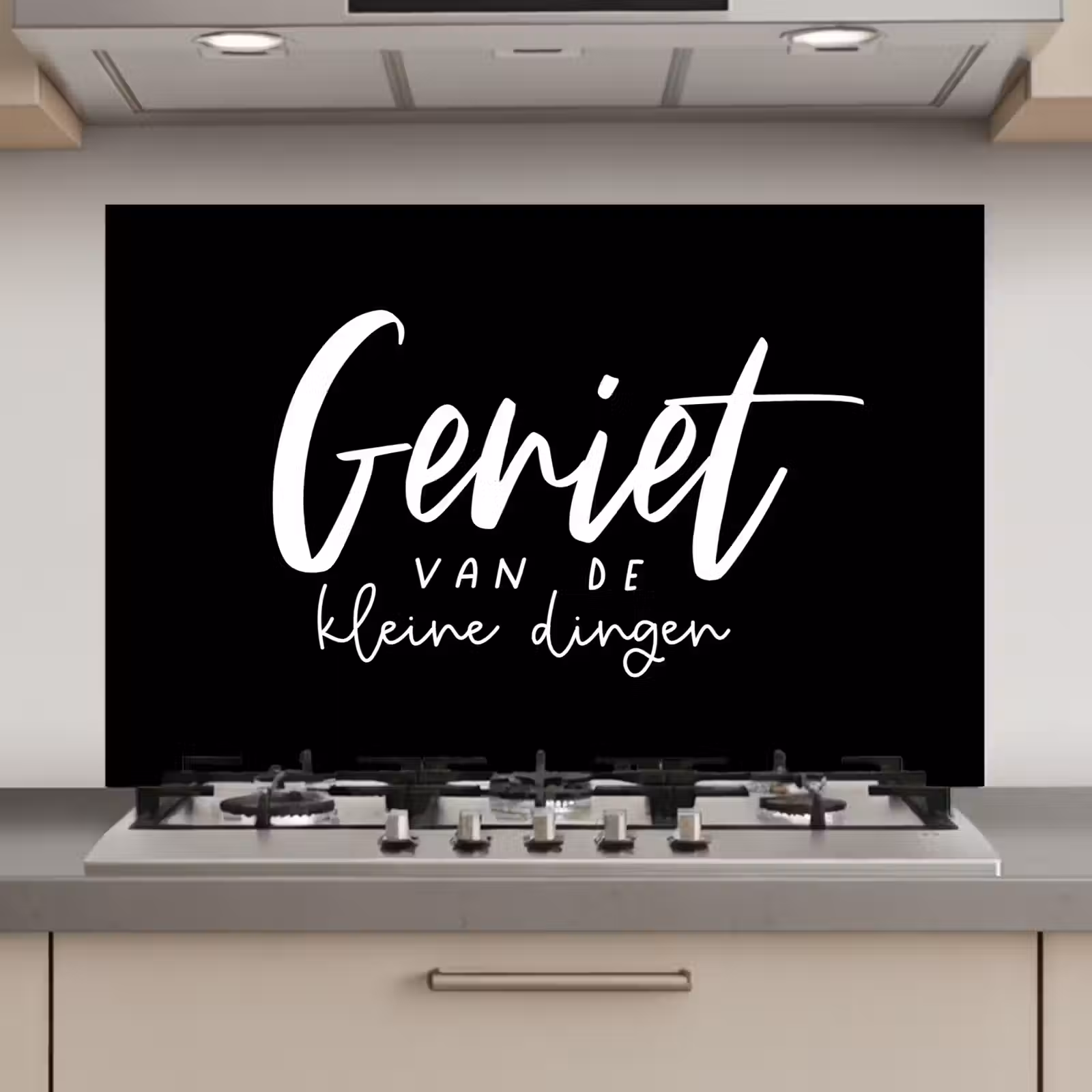 Spatscherm keuken - Quotes - Geniet van de kleine dingen - Spreuken — 1