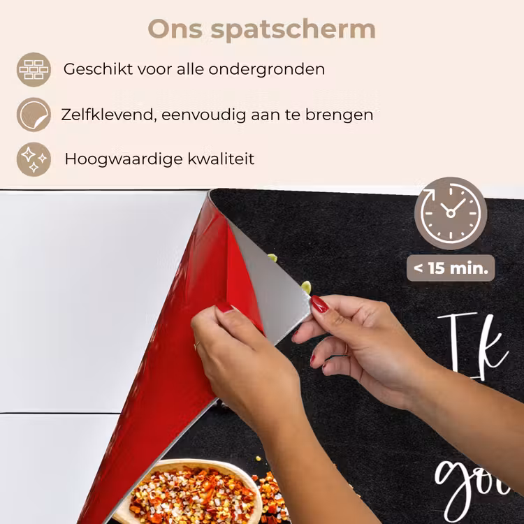 Spatscherm keuken - Ik gooi dingen in de pan en duim - Keuken - Quotes - Spreuken - Humor — 4