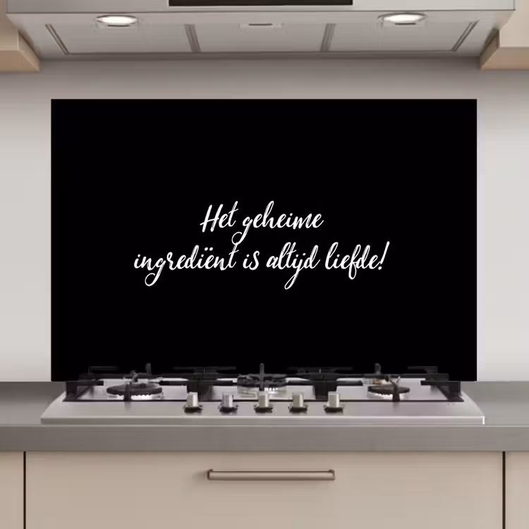 Spatscherm keuken - Quotes - Koken - Het geheime ingrediënt is altijd liefde! - Spreuken - Liefde — 1