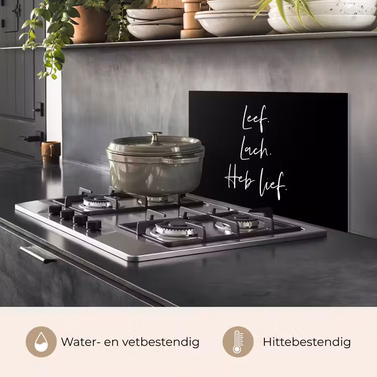 Spatscherm keuken - Spreuken - Leef lach heb lief - Quotes - Valentijn — 7