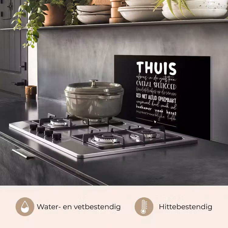 Spatscherm keuken - Thuis - Spreuken - Hartje — 7