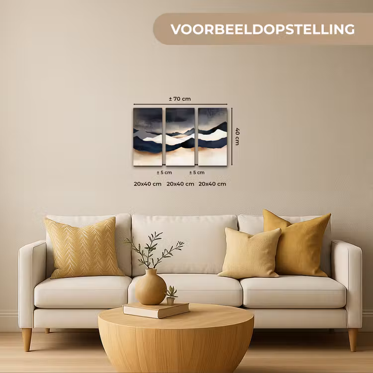 Meerluik schilderij - 3 luiken - Landschap - Abstract - Modern — 2