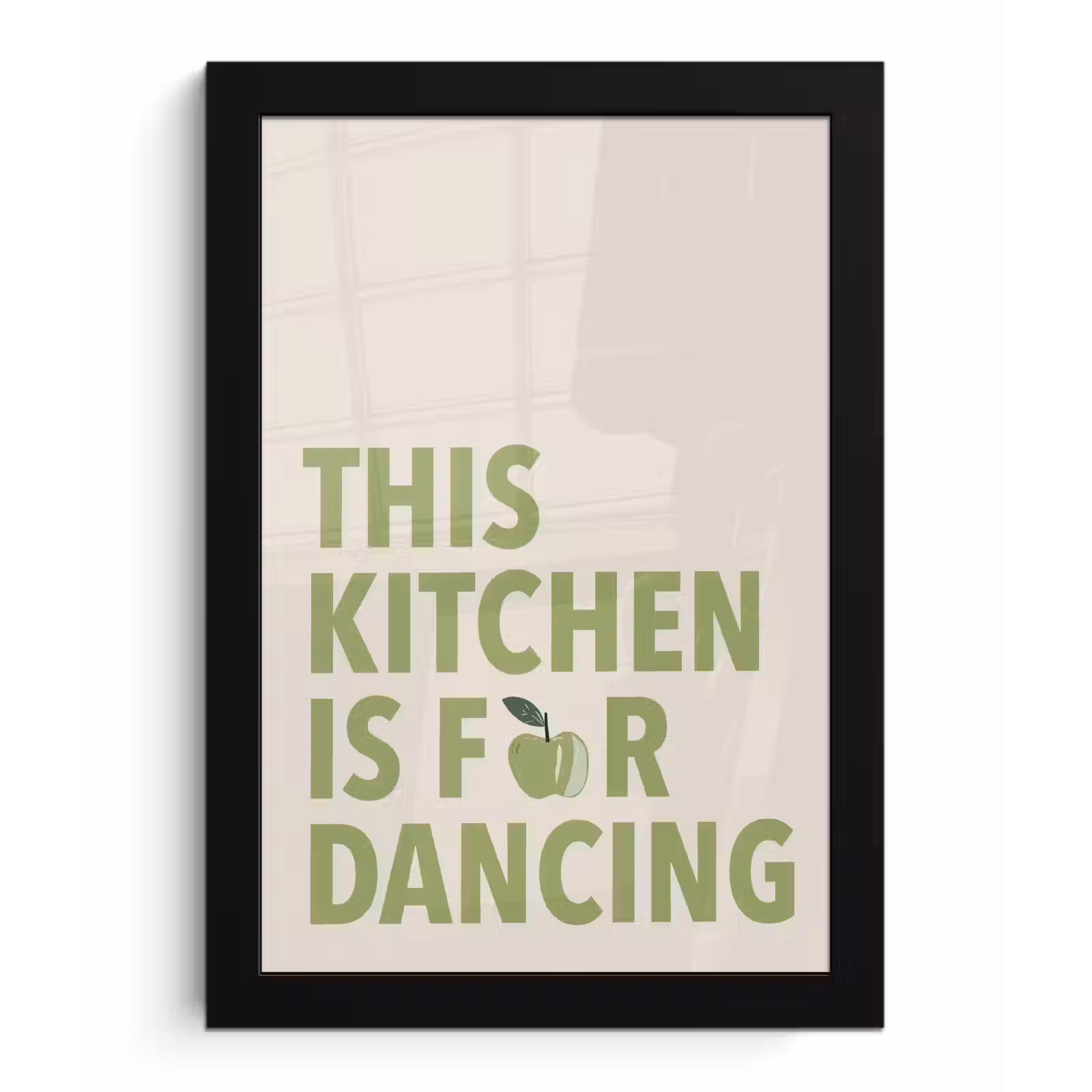 Poster met lijst - Quote - Appel - Illustratie — 1