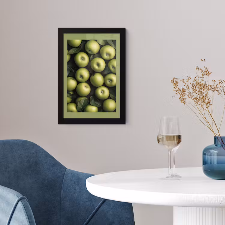 Poster met lijst - Appels - Groen - bladeren — 4