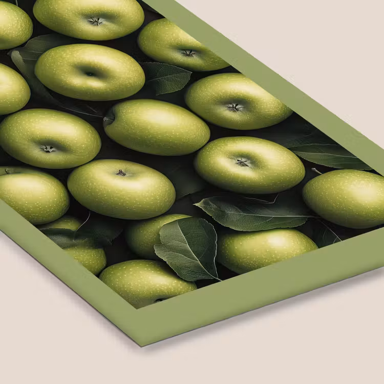 Poster met lijst - Appels - Groen - bladeren — 7