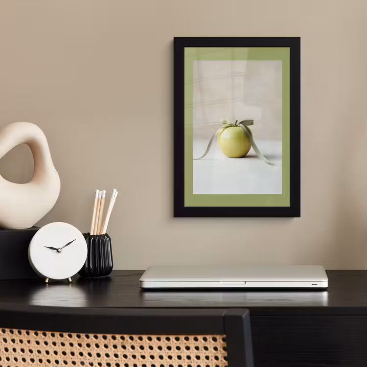 Poster met lijst - Groen - Appel - Strikje — 2