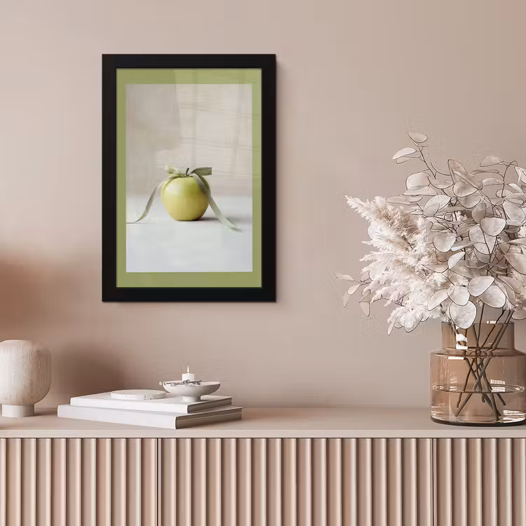 Poster met lijst - Groen - Appel - Strikje — 5